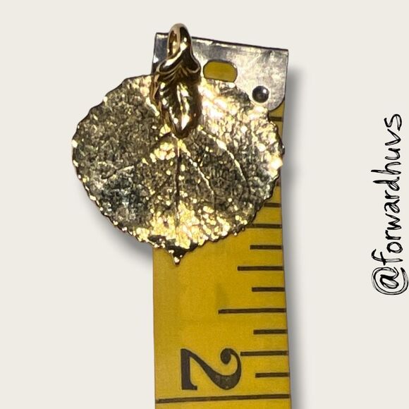 Bundle Sale 3 for $15 | Gold Plated Cast Leaf Pendant NO Chain - Picture 6 of 9